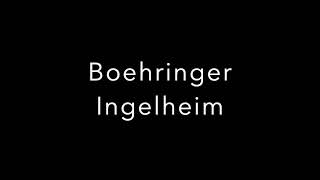 How To Pronounce Boehringer Ingelheim [upl. by Festa364]