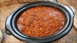 Homemade Chili in a Crock Pot [upl. by Barrett]