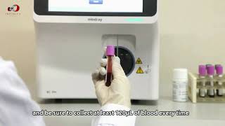 Mindray Auto Hematology Analyzer  Whole Blood Mode Venous Blood Sample [upl. by Turino439]