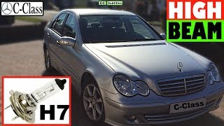 How to replace High Beam Bulb on Mercedes CClass [upl. by Ddej866]