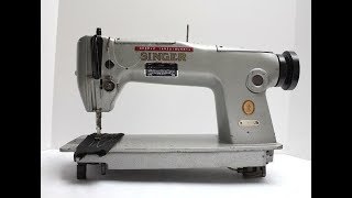 Vintage Industrial Singer Sewing Machine Review 2811 [upl. by Edroi]