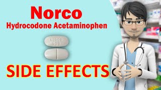 Norco Hydrocodone Acetaminophen SIDE EFFECTS common [upl. by Colby831]