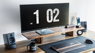 Perfect Productive Workspace – Minimal Office  Desk Tour [upl. by Anavahs278]