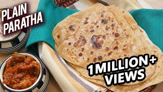 Plain Paratha Recipe  Homemade Paratha Recipe  Paratha Recipe Indian  How To Make Paratha  Ruchi [upl. by Kloster922]