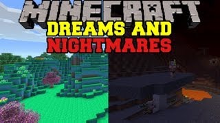 Minecraft DREAMS AND NIGHTMARES DIMENSIONS 2 new Dimensions Good Nights Sleep Mod Showcase [upl. by Surat]