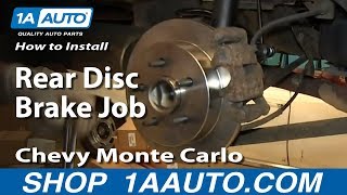 How To Replace Rear Brakes 0005 Chevy Monte Carlo [upl. by Appolonia]