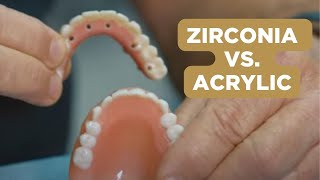 Zirconia vs Acrylic Material  New Teeth Now [upl. by Ttenaj840]