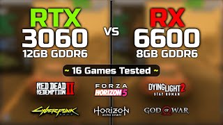 RTX 3060 vs RX 6600  16 Games Tested  Biggest Comparison [upl. by Malamud]