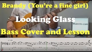 Brandy Youre a fine girl  Bass Cover and Lesson [upl. by Wilmer]