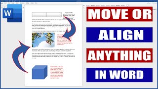 How to Move or Align Anything in Word  Microsoft Word Tutorials [upl. by Haleigh]