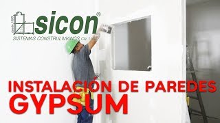 Instalación de paredes interiores de gypsum [upl. by Drugi]