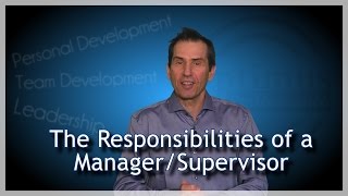 Responsibilities of a Manager amp Supervisor [upl. by Anelas]