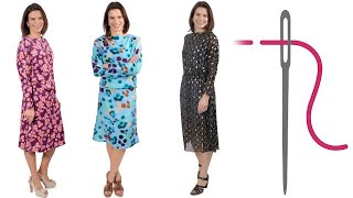 DIY Kleid nähen  Zierstoff Schnittmuster quotCarmenquot für Damen [upl. by Stinson]