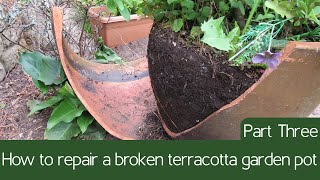 How to repair a broken terracotta garden pot  Part 33 [upl. by Dwane]