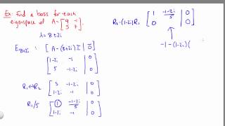 Complex Eigenvalues and Eigenvectors [upl. by Dulci250]