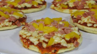 MINI PIZZAS EN SARTÉN ¡SIN HORNO Y SIN LEVADURA [upl. by Lenny]