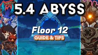 Guide and Tips on BEATING Floor 12  54 Spiral Abyss  Genshin Impact [upl. by Dalpe]