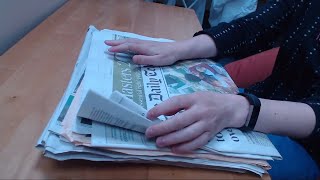 ASMR Newspaper Page Turning No Talking Intoxicating Sounds Sleep Help Relaxation [upl. by Shipley]