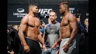 UFC 218 Alistair Overeem vs Francis Ngannou Staredown  MMA Fighting [upl. by Thornton]