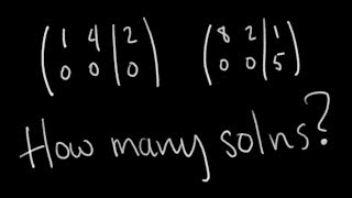 Zero One or Infinitely Many Solutions Passing Linear Algebra [upl. by Charles219]