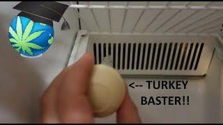 Fix A Clogged Fridge Defrost Drain WITHOUT Opening Panels  How To [upl. by Azmuh864]