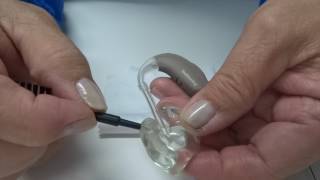 How to Clean a BTE Behindtheear Hearing Aid [upl. by Taveda]