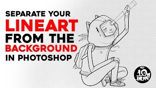 Separate Line Art from Background  Photoshop Tutorial [upl. by Nairod]