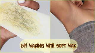 DIY Waxing Armpits W Soft Wax  Quarantine Edition [upl. by Ralf]