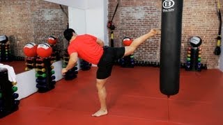 How to Do a Back Kick  Kickboxing Lessons [upl. by Klina]