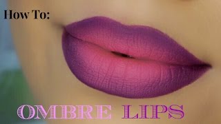 FUN amp EASY  OMBRE LIP TUTORIAL [upl. by Vilhelmina374]