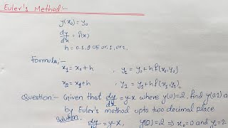 Eulers method example  Eulers method in Numerical method [upl. by Rennug]