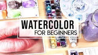 HOW TO USE WATERCOLOR  Guide for Beginners [upl. by Llereg997]