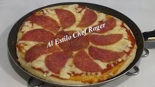 como hacer PIZZA EN SARTEN Receta  284 pizza casera [upl. by Mab82]