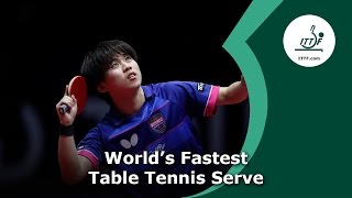 Worlds Fastest Table Tennis Serve [upl. by Adel]