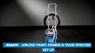 Avanti Airless Paint Primer amp Stain Sprayer Kit Set Up [upl. by Pasadis]