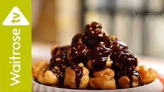 Hazelnut and Chocolate Profiteroles  Waitrose [upl. by Norred255]