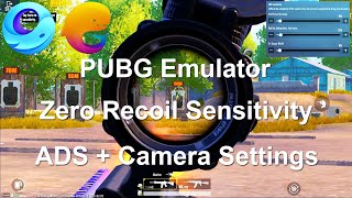 PUBG Mobile Emulator Sensitivity  No Recoil ADS Settings for Gameloop 2021 Recoil Control for M416 [upl. by Narrat]