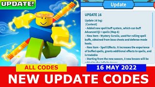 ALL CODES WORK UPDATE 16 NEW CODES Weapon Fighting Simulator ROBLOX  16 May 2022 [upl. by Nyliuqcaj111]