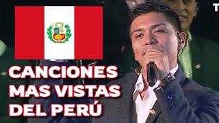 Top 75  Canciones Peruanas 🇵🇪 con más vistas en Youtube [upl. by Oloap]