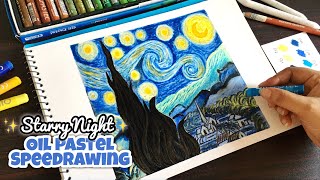 Easy Oil Pastel Painting for beginners  STARRY NIGHT  Oil Pastel Drawing [upl. by Ken212]