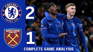 Chelsea 21 West Ham  Game Analysis  Premier league 2425 [upl. by Korten]