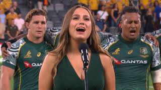 Australian Indigenous National Anthem Australia vs Argentina 20 [upl. by Arlene]