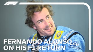 Fernando Alonso On Driving The Renault R25 Again And His F1 Return [upl. by Vaden972]