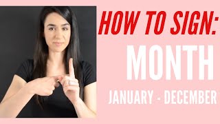 How To Sign Month amp JanuaryDecember  Learn American Sign Language ASL [upl. by Notlek]