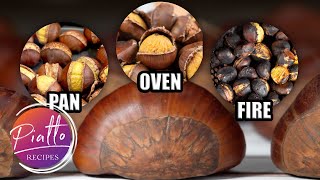 How to ROAST CHESTNUTS at Home in an Oven in a Pan and on an Open Fire [upl. by Lakin]