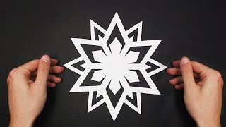 Paper Snowflake  EASY DIY [upl. by Vikky]