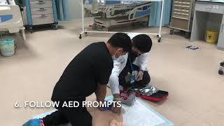 Basic Life Support CPR with AED  AHA 2020 Guided [upl. by Nellad846]