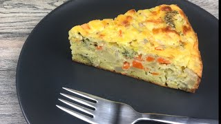 How To Make Vegetable Quiche  One Bowl Vegetable Pie Recipe [upl. by Ilwain]