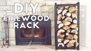 Build A Simple Modern Indoor Fire Wood Rack  Modern Builds  EP 53 [upl. by Niveg]