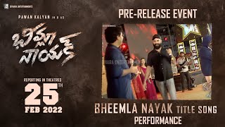 Bheemla Nayak Title Song Live Performance by Thaman S at PreRelease Event  Pawan Kalyan Rana [upl. by Willabella43]